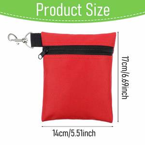 Pochette promotionnelle pour accessoires, sac de rangement mini portable en nylon imperméable pour tee de golf, avec fermeture éclair personnalisée et broderie de logo - Product Image 4