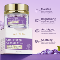 Crème pour le visage légère à base de pépins de raisin |   Hydratation anti-terne et blanchissante |   Répare les peaux sensibles et rugueuses, céramide, vitamine E |