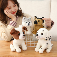 Jouets en peluche pour chiots de différentes races (Labrador, Jack Russell, Rottweiler et Dalmatien) sur mesure