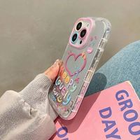 Coques de téléphone portable antichoc en TPU de luxe, style Ins, mignonnes, colorées, avec motifs de dessins, pour iPhone 11-15 Pro Max