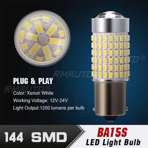 2 Bombillas LED SMD 144 1156 1073 1093 1129 1141 1159 1295 1459 1619 1651 1680 7506 BA15s S25 para Luz de Señalización de Giro de Coche DC12-24V - Product Image 4