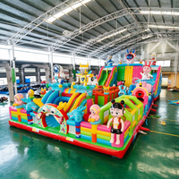Structure gonflable commerciale pour enfants, trampoline portable d'extérieur, grand toboggan, lit de saut, équipement de divertissement en PVC