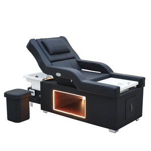 Mobilier de salon de beauté moderne : Lit de lavage électrique japonais pour spa capillaire, bassin de thérapie capillaire, lit de massage thaïlandais avec pédicure - Product Image 6