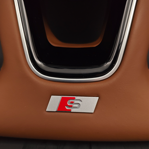 Volant Lenkard personnalisé en cuir <span class=keywords><strong>marron</strong></span> pour Audi A3 A4 A5 A6 A7 C6 C7 C8 S3 S4 S5 S6 S7 B7 B8 B9 RS3 RS5 RS6 Q5 Q7 - Product Image 5