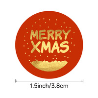 Feuilles d'étiquettes rondes personnalisées pour les fêtes de Noël, autocollants en carton pour Noël, autocollants décoratifs pour le réveillon