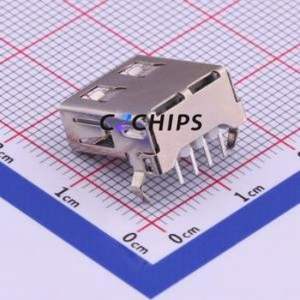 U-A-24DD-W-5 USB Connector Bent Lead Through Hole Connector Type-A USB 2.0 Female Right Angle Insert - Product Image 2