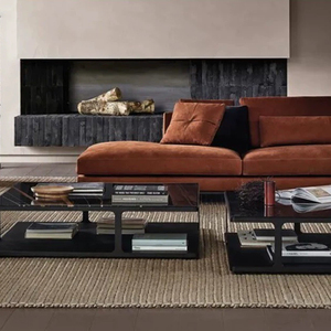 Mesa Auxiliar Moderna de Acero Inoxidable, Mesa de Centro de Lujo para Sala de Estar, Muebles de Diseño Italiano, Mesa de Cóctel Cuadrada - Product Image 2