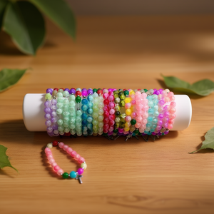 Set di 24 Braccialetti Colorati con Perline in Acciaio Inossidabile, Gioielli Fatti a Mano alla Moda - Product Image 3