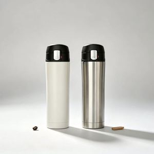 Taza de Viaje Ecológica Japonesa Aislada de Acero Inoxidable 304 de 450 ml con Tapa Abatible, para Regalos Corporativos y Empresariales al por Mayor - Product Image 5