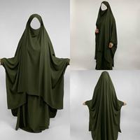 Ensemble de deux pièces Nida Jilbab avec poches et poignets et fermetures à glissière vente en gros de vêtements islamiques pour la prière Ramadan Eid Jilbab turc