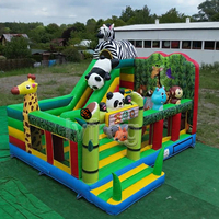 Maison gonflable commerciale château sautant grande aire de jeux pour animaux videur gonflable de maison de rebond