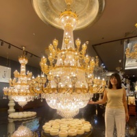 Luminaires suspendus en cristal LED modernes en or pour villa, hôtel, mariage, design personnalisé, décoratifs, lustres de luxe