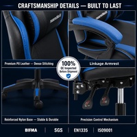 Chaise pivotante ergonomique en cuir PU à double usage pour le bureau et les jeux |   Support lombaire et dorsal Business Matte Design pour 8 heures de confort toute la journée