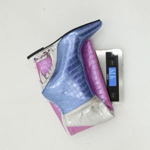 Bottes à talon compensé pour femme, modèle spécial, nouveau matériau tendance, style dents de requin - Product Image 6