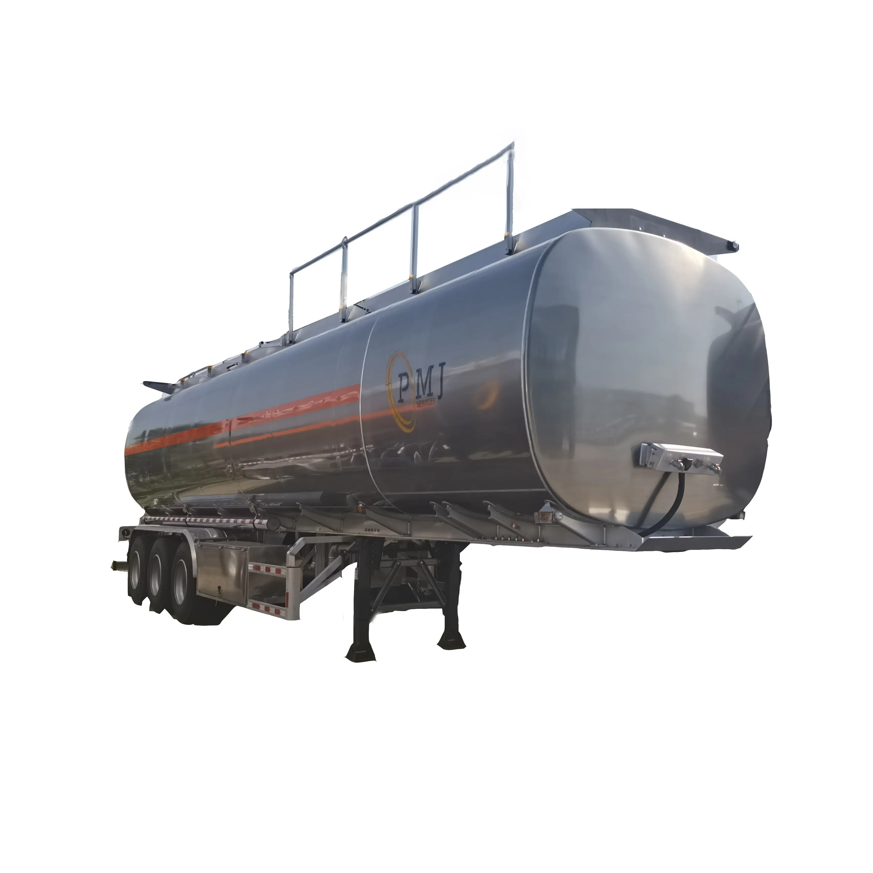 Manufacture 50 CBM Aluminum Alloy Fuel And Oil 3 Axle Tanker Semi-Trailer