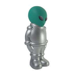 Balles anti-stress personnalisées en forme d'extraterrestre, logo promotionnel, en TPR souple, cadeau de bureau, nouveauté, vert, amusant, souriant - Product Image 2