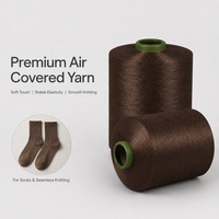Fil élastique à tricoter Polylion, fil recouvert de polyester Acy 150D/48F/40D Spandex Air Cover pour chaussettes