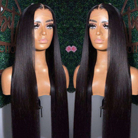 Perruque frontale sans colle 13x4 13x6 en dentelle suisse HD, cheveux humains vietnamiens bruts, ultra-lisses, 40 pouces, pour usage quotidien et mode