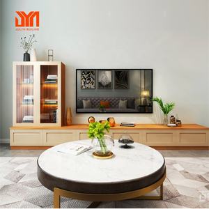 <span class=keywords><strong>JYN</strong></span> Armoire de salle à manger en bois massif personnalisée Table à manger intégrée pour rangement intégré Armoire haute de salon - Product Image 4