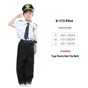 Conjunto de disfraz de <span class=keywords><strong>piloto</strong></span> para niños blanco para Halloween TV y películas inspiradas en disfraces promocionales baratos del Día de la carrera para niños - Product Image 6