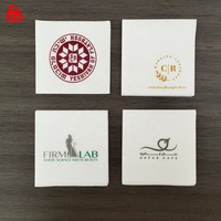 Serviette de cocktail personnalisée avec logo Sentez-vous comme du papier Airlaid lin pour Bar Desert Shop