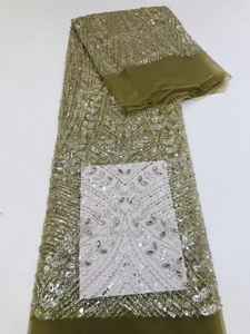 कशीदाकारी भारी बेडेड टुल फीता कपड़े के लिए पैटर्न के साथ सेक्विन कढ़ाई - Product Image 4