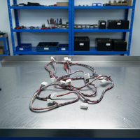 Rangkaian Kabel Multi-Pin Berwarna-warni dengan Konektor Multi-Tipe dan Pembungkus Spiral untuk Kontrol Industri Sepeda Motor