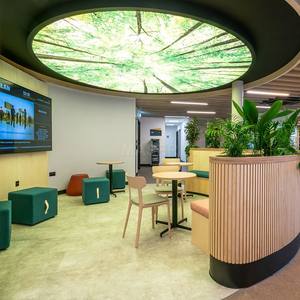 Vente en gros Plafonnier rond personnalisé avec boîte souple pour plafond tendu en PVC <span class=keywords><strong>Film</strong></span> pour plafond en tissu extensible à LED pour ring de <span class=keywords><strong>boxe</strong></span> de bureau - Product Image 1