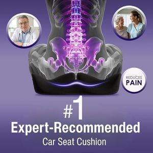 <b>Memory</b> Foam Car Seat Cushion for Back Pain Relief and Non-slip Pressure Relief Seat Cushion for Truck Driver Essentials - Product Image 3