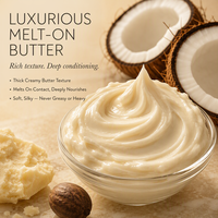 Beurre capillaire nourrissant OEM à l'huile de Roucou, beurre de karité, noix de coco et argan – Soin anti-frisottis et revitalisant en profondeur pour les cheveux