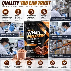 OEM <span class=keywords><strong>Whey</strong></span> Konzentrat 453g Schokoladen-Proteinpulver Natürlich Aromatisiert 20g Protein 5g BCAAs Nahrungsergänzungsmittel - Product Image 6