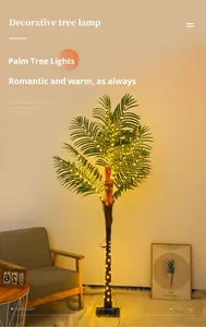 Nouvel <span class=keywords><strong>arbre</strong></span> de cocotier en plastique LED avec simulation de lumière, alimentation personnalisable, pour la maison, le bureau, les fêtes, les mariages, les festivals - Product Image 6