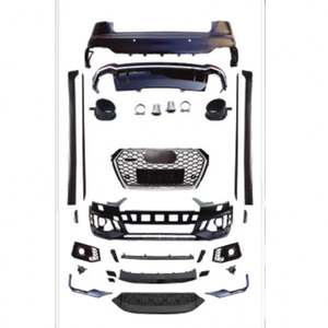 ชุดแต่งรอบคัน RS4 สำหรับ Audi A4 ปี 2017-2020 ประกอบด้วยกันชนหน้าและกันชนหลัง - Product Image 1