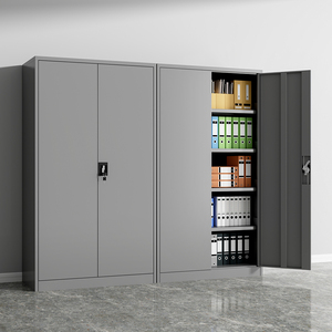 Armoire de bureau métallique, armoire verticale, armoire à dossiers en acier, armoire de garage robuste avec roulettes - Product Image 2