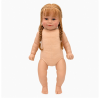 Poupée Reborn Fille de 60 cm (24 pouces), Corps en Tissu avec Membres en Vinyle, Jouet Compagnon Peint à la Main avec de Haute Définition pour Filles