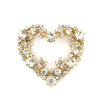 Accessoires de chaussures pour femmes personnalisables, en forme de cœur, en cristal, bijoux, métal, talons hauts, boucle en strass, personnalisés
