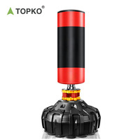 TOPKO Sac d'entraînement de boxe avec base Sac de sable vertical domestique pour adultes et enfants