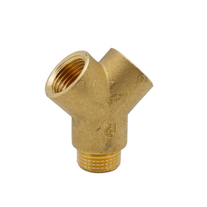 Connettore a Y da 1/2 pollice in ottone per collegamento tubi - Product Image 1