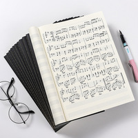 Carnet de musique A3 16K avec couverture en papier pour piano, cahier de pratique musicale pour étudiants, journal de composition personnalisé
