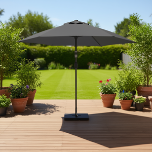 Sombrilla de Patio para Exteriores, Poste de Aluminio de 3 Metros, Elevación Manual con Manivela, Tela Anti UV, Diseño Contemporáneo - Product Image 2