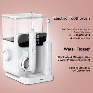 <span class=keywords><strong>Idropulsore</strong></span> e <span class=keywords><strong>Spazzolino</strong></span> <span class=keywords><strong>Elettrico</strong></span> 2-in-1 da Tavolo per Casa, 1000ml, IPX5 Impermeabile, per Cura Orale e Pulizia dei Denti - Product Image 5