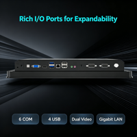 PC Panel Sentuh Industri Tahan Air IP65 15,6" Dengan Beberapa Port RS232 HDMI VGA untuk Lingkungan Keras Otomasi Pabrik HMI