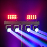 Système d'éclairage de scène DJ portable 300W, 4x40W, à faisceau mobile, effet wash, activé par le son, DMX512, pour fêtes, mariages, clubs