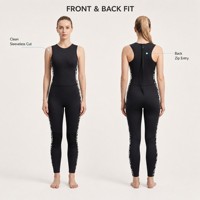 Combinaison de plongée longue pour femme avec fermeture éclair dorsale, 3 mm, pour SUP et surf