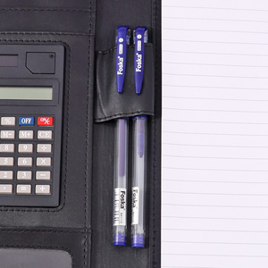 Chất lượng cao PVC da danh mục đầu tư hội nghị nén đa chức năng tài liệu padfolio tổ chức với A4 notepad và máy tính - Product Image 4