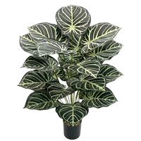 Arbre artificiel avec de grandes feuilles en plastique pour la décoration de la maison, de l'hôtel et du bureau