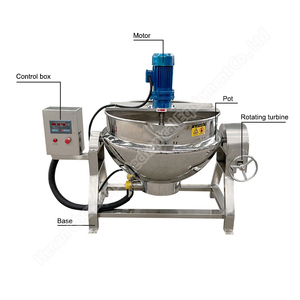 Steam Jacketed Mixing Kettle Hot <b>Sauce</b> Jacket Kettle With Mixer Cooking Jacketed Kettle Pot With Agitator - Product Image 6