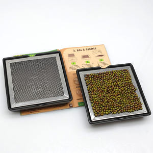 Bandeja <span class=keywords><strong>de</strong></span> germinación <span class=keywords><strong>de</strong></span> <span class=keywords><strong>semillas</strong></span> <span class=keywords><strong>de</strong></span> cerámica con placa <span class=keywords><strong>de</strong></span> germinación cuadrada negra <span class=keywords><strong>de</strong></span> alta calidad con tapa <span class=keywords><strong>de</strong></span> malla <span class=keywords><strong>de</strong></span> acero inoxidable para Kit <span class=keywords><strong>de</strong></span> germinación - Product Image 4