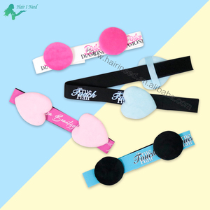 Fascia di pizzo personalizzata a buon mercato per donne fascia elastica bassa per la testa di MOQ - Product Image 6