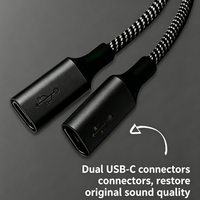 Hub USB-C 2-en-1 en alliage d'aluminium, adaptateur mâle vers double femelle Type-C avec sortie CA, charge rapide et OTG pour appareil photo, téléphone, ordinateur portable